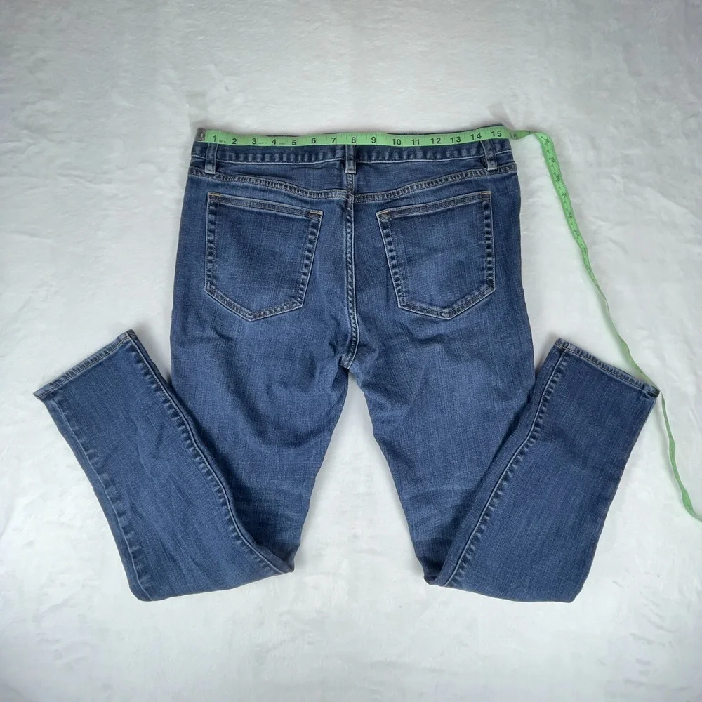 J.CREW The Driggs Jeans Womens 32x30 Blue Denim‎ 5 Pockets Skinny Leg Slim Fit
